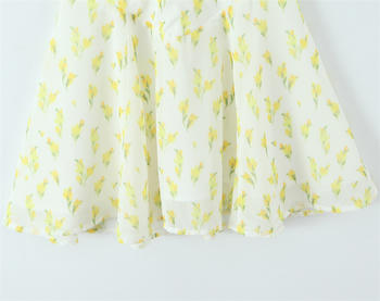 Sexy non-stretch halter-neck floral batch printing zip-up mini dress