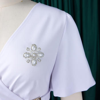 Casual plus size slight stretch lantern sleeve slim slit midi dress with belt