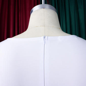 Casual plus size slight stretch lantern sleeve slim slit midi dress with belt