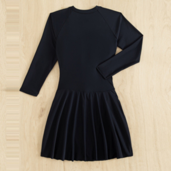 New spliced padded zip-up long-sleeve stylish dress style high quality one-piece swimsuit