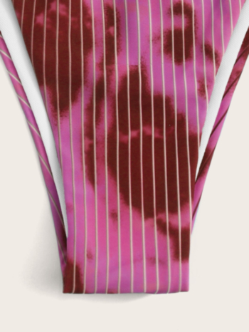 New two colors tie-dye padded halter-neck triangle sexy minimalist two-piece bikini