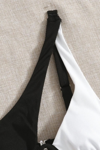 Four colors contrast color spliced padded underwire one-shoulder sexy classic two-piece bikini