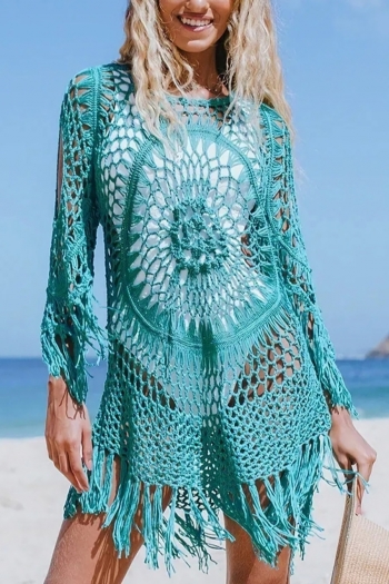 four colors hollow crochet tassel sexy beach cover-ups (without lining)