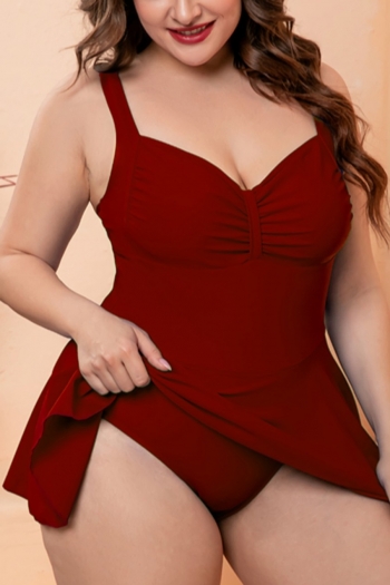 M-4XL plus size new 6 colors solid color padded double shouler straps classic stylish dress style two-piece tankini
