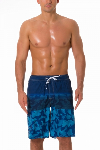 xxs-2xl men new plus size digital printing waterproof inelastic tie-waist pockets stylish surfing quick dry beach shorts with mesh lining