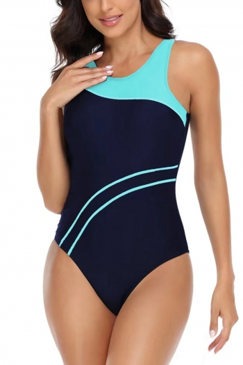 Plus size stitching padded backless sexy surfing one-piece swimwear