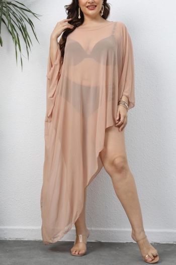 plus size 2 colors see through mesh sexy beach dress cover-ups(no swimsuit)