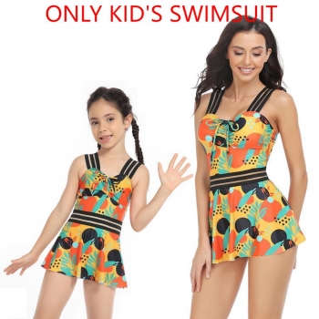 s-3xl kid parent-child new unpadded digital printed cute one-piece swimsuit