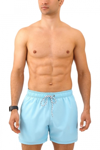 casual  3xs-2xl non stretch color block tie-waist beach shorts (with lined)
