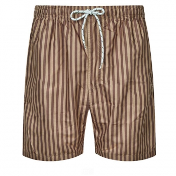 casual non-stretch striped printing pocket lining beach shorts