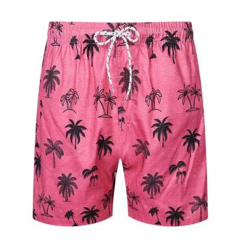 plus size coconut batch printing pocket lining quick dry beach shorts#2