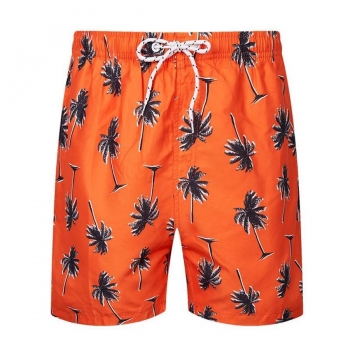 plus size coconut batch printing pocket lining quick dry beach shorts#3