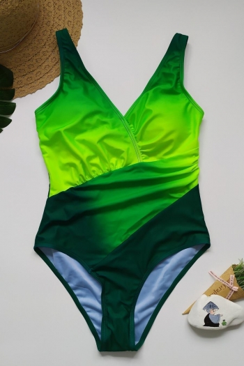 sexy s-5xl plus size gradient padded one piece swimsuit