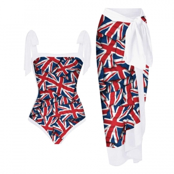 british flag padded swimsuit with skirt #4(skirt one size, 7-10 days delivery)