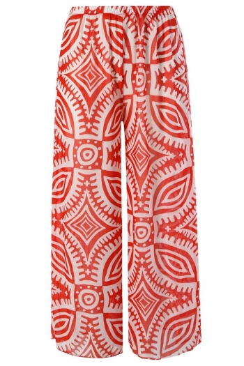 sexy digital printing high waist beach pants cover-up