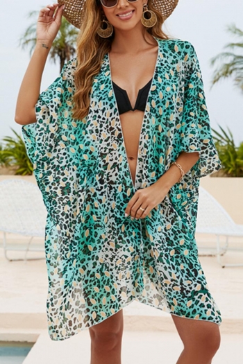sexy tulle leopard printing two colors beach cover-up(only cover-up)