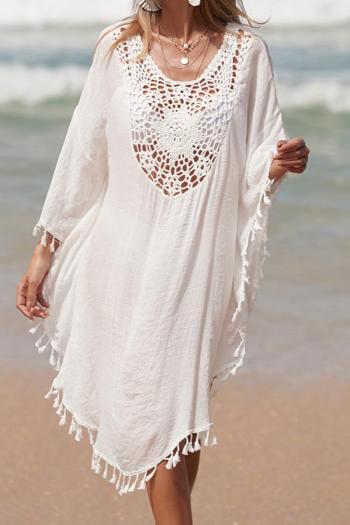 sexy cut out crochet tassel 5 colors loose cover-up(only cover-up)