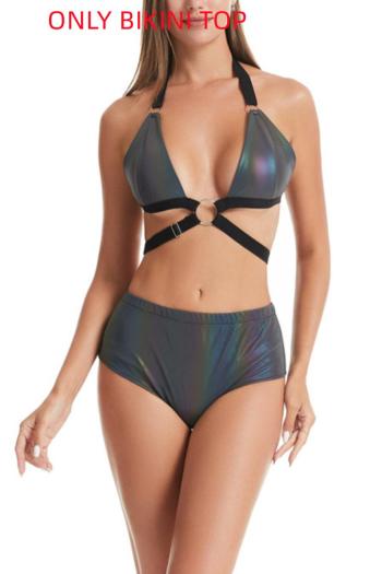 sexy plus size colorful reflective unpadded bikini top(only bikini top)