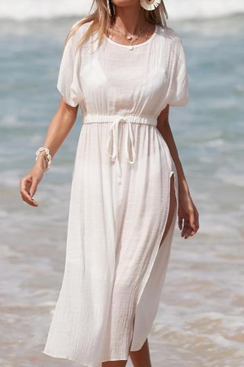 sexy 3 colors micro see through high slit beach dress cover-up(only cover-up)