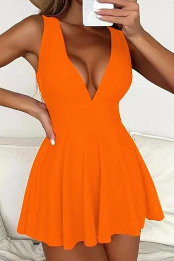 sexy 5 colors padded deep v backless dress style with lined one-piece swimsuit