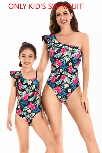 kids girl teen ruffle one-piece swimsuit(104-128 no padded, 140-164 with padded)