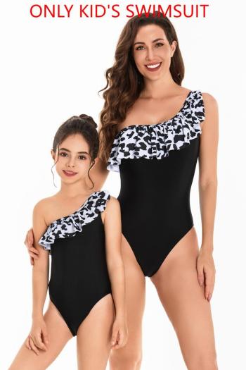 family couple style girls print one-piece swimsuit(104-128 no padded, 140-164 with padded)