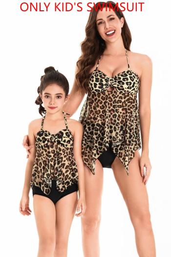 family couple style girls teen leopard printing tankini set(104-128 no padded, 140-164 with padded)