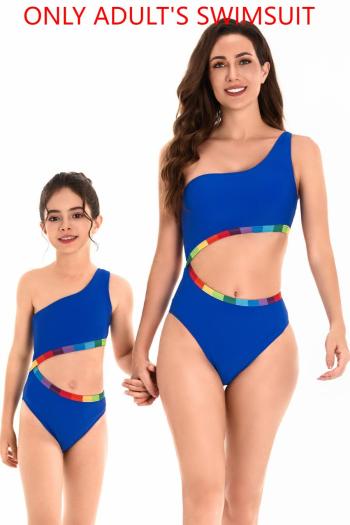 mom parent-child padded one shoulder hollow sexy one-piece swimsuit