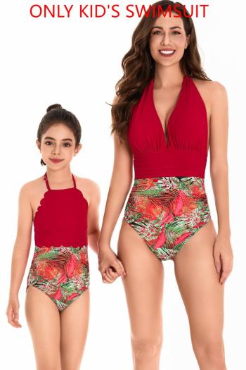 kids teen halter-neck one-piece swimsuit(104-128 no padded, 140-164 with padded)
