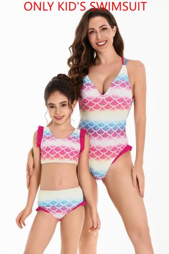 kids fish scale printing tankini set(104-128 no padded, 140-164 with padded)
