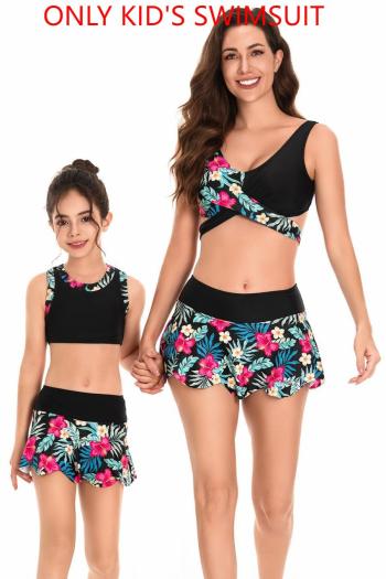 kids teen floral printed tankini set(104-128 no padded, 140-164 with padded)