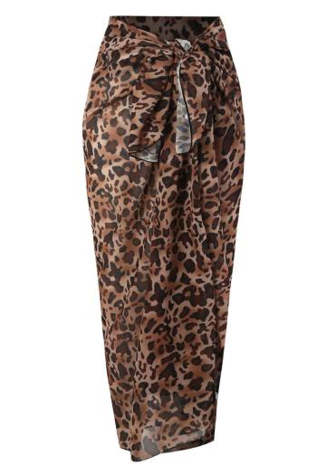 sexy leopard printing beach skirt cover-up