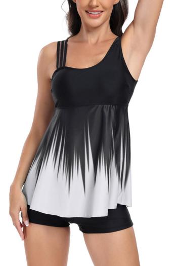 Stylish plus size gradient color 4 colors padded flat angle tankini set