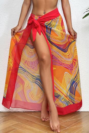 sexy graphic printing beach wrap beach skirt cover-up(only cover-up)