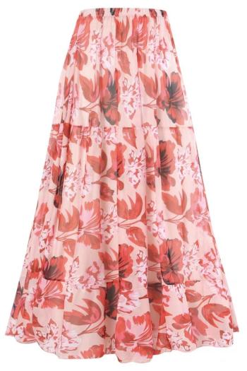 stylish flower printing beach skirt cover-up