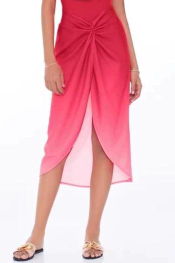 sexy gradient color chiffon skirt cover-up
