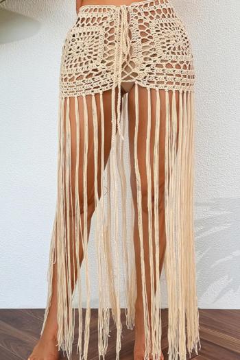 sexy cut out crochet 5 colors tassel beach skirt cover-up(no panty)