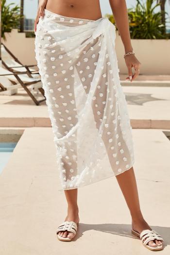 sexy see through mesh jacquard beach wrap skirt cover-up(only cover-up)