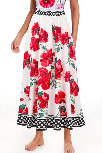 stylish floral printing chiffon beach skirt cover-up