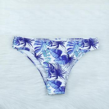 sexy leaf printing low-rise bikini bottoms