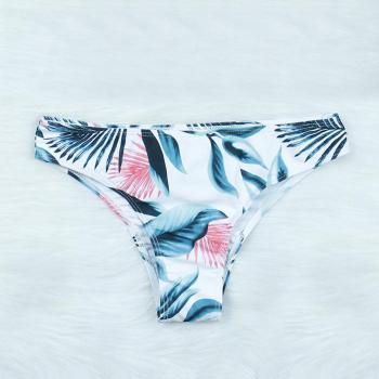sexy leaf printing low-rise bikini briefs