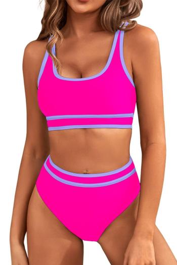 sexy color-block 4 colors padded backless adjustable straps tankini set