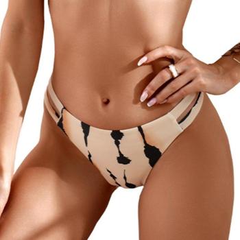sexy graphic printing hollow bikini briefs