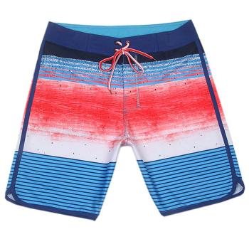 plus size slight stretch striped print quick dry surf rafting men board shorts