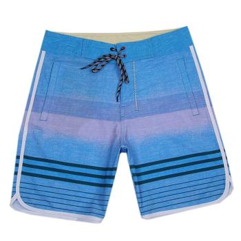 Plus size slight stretch striped print quick dry surf rafting men board shorts#6