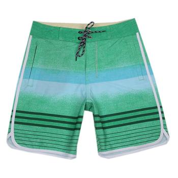 Plus size slight stretch striped print quick dry surf rafting men board shorts#6
