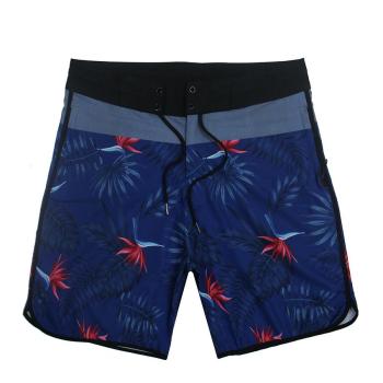 plus size slight stretch print zip-up pocket quick-dry surf men board shorts#1