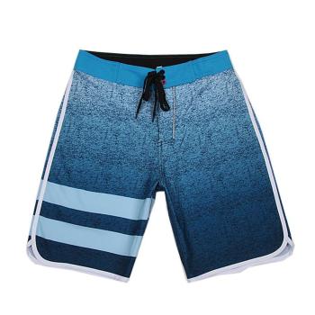 plus size slight stretch gradient stripes men's quick dry surf board shorts