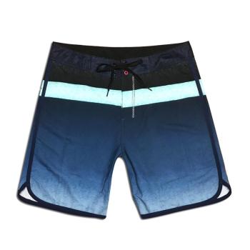 plus size slight stretch contrast color quick dry surf men's board shorts