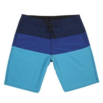 plus size slight stretch contrast color drawstring surf men's board shorts